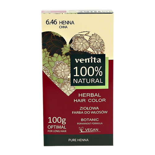 

Краска для волос VENITA NATURAL 6.46 henna травяная 100 г