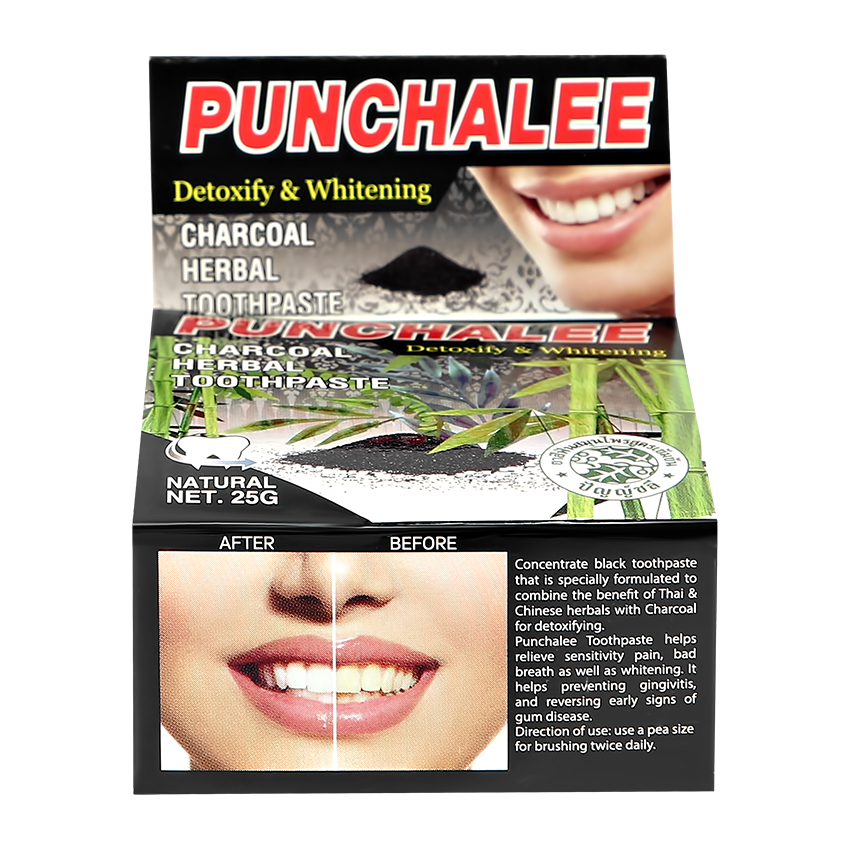 Паста зубная `PUNCHALEE` с углем 25 г