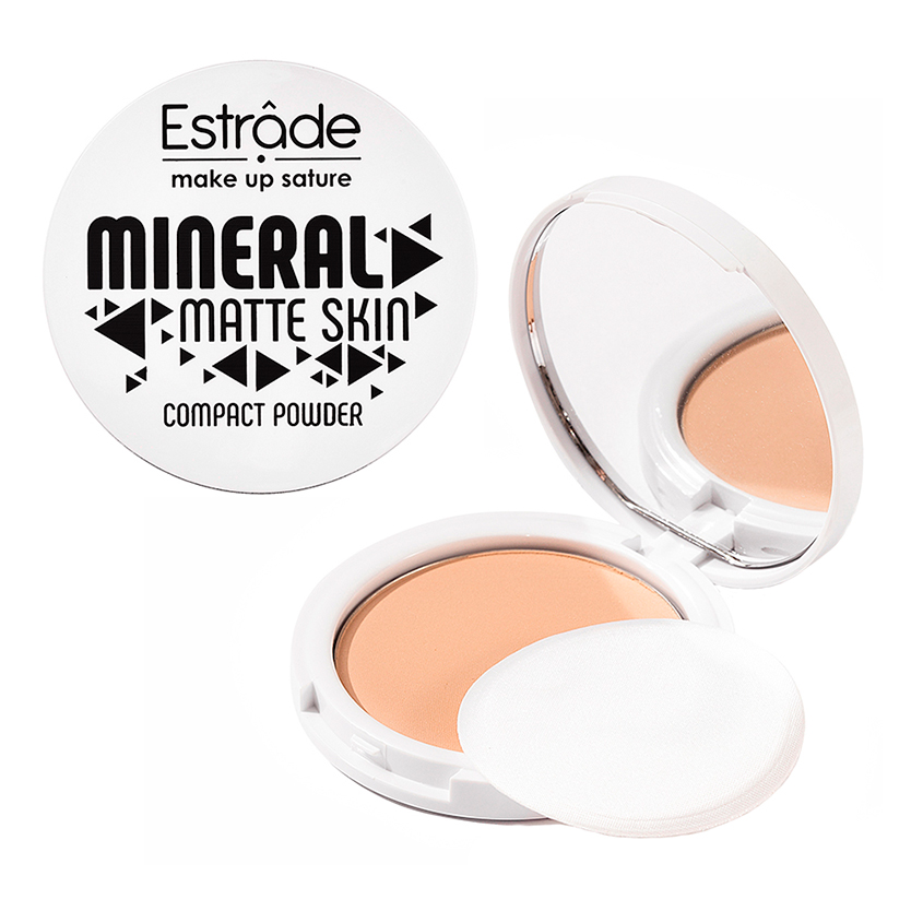 пудра компактная estrade mineral matte skin тон м24 кремовый беж нейтральный 7г Пудра компактная для лица ESTRADE MINERAL MATTE SKIN тон 24