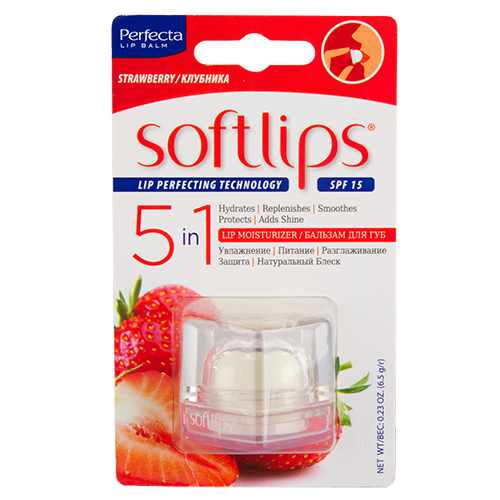 

Бальзам для губ PERFECTA SOFTLIPS Клубника SPF-15 6,5 г