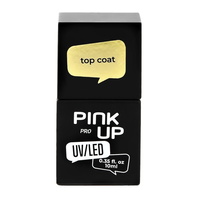 Верхнее покрытие для ногтей PINK UP PRO top coat 10 мл pink up матовое верхнее покрытие для ногтей uv led pink up pro matte top coat 10 мл