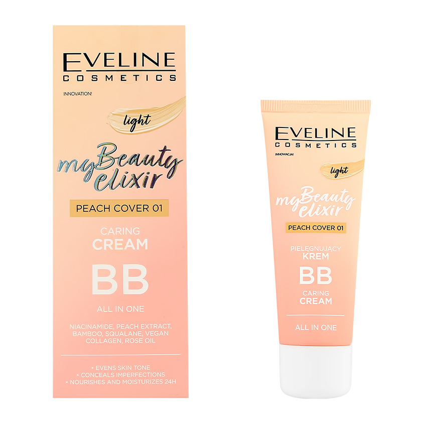 BB-крем для лица EVELINE MY BEAUTY ELIXIR LIGHT PEACH 30 мл