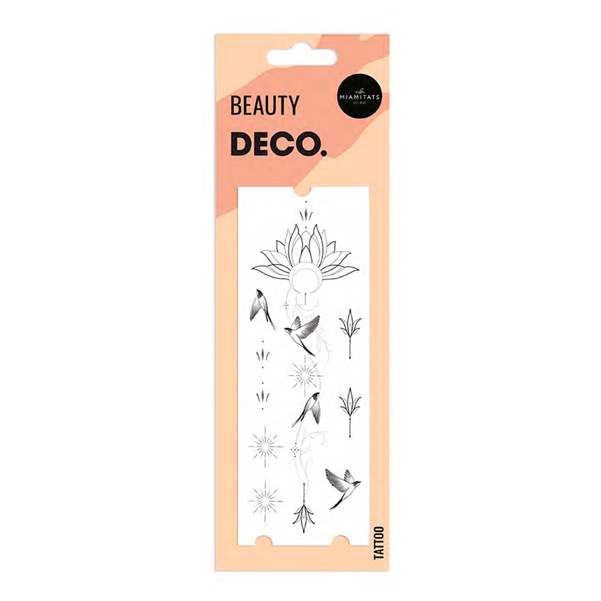 Татуировка для тела `DECO.` ORIENT by Miami tattoos переводная (Birds and flowers)
