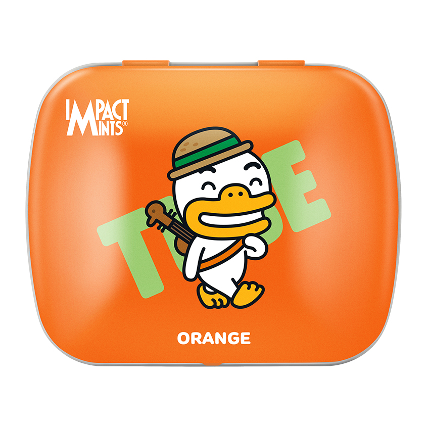 IMPACT MINTS Освежающее драже IMPACT MINTS без сахара со вкусом апельсина 14 г конфеты halls mini mints mango orange twist без сахара со вкусом манго и апельсина 12 5 г