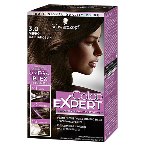 Краска для волос COLOR EXPERT тон 3-0 черно-каштановый 60 мл