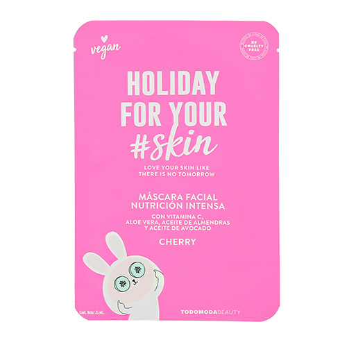 Маска для лица TODOMODA HOLIDAY FOR YOUR SKIN с экстрактом вишни питательная 25 мл