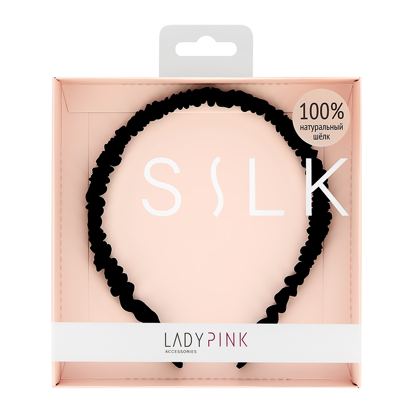 Ободок LADY PINK SILK thin