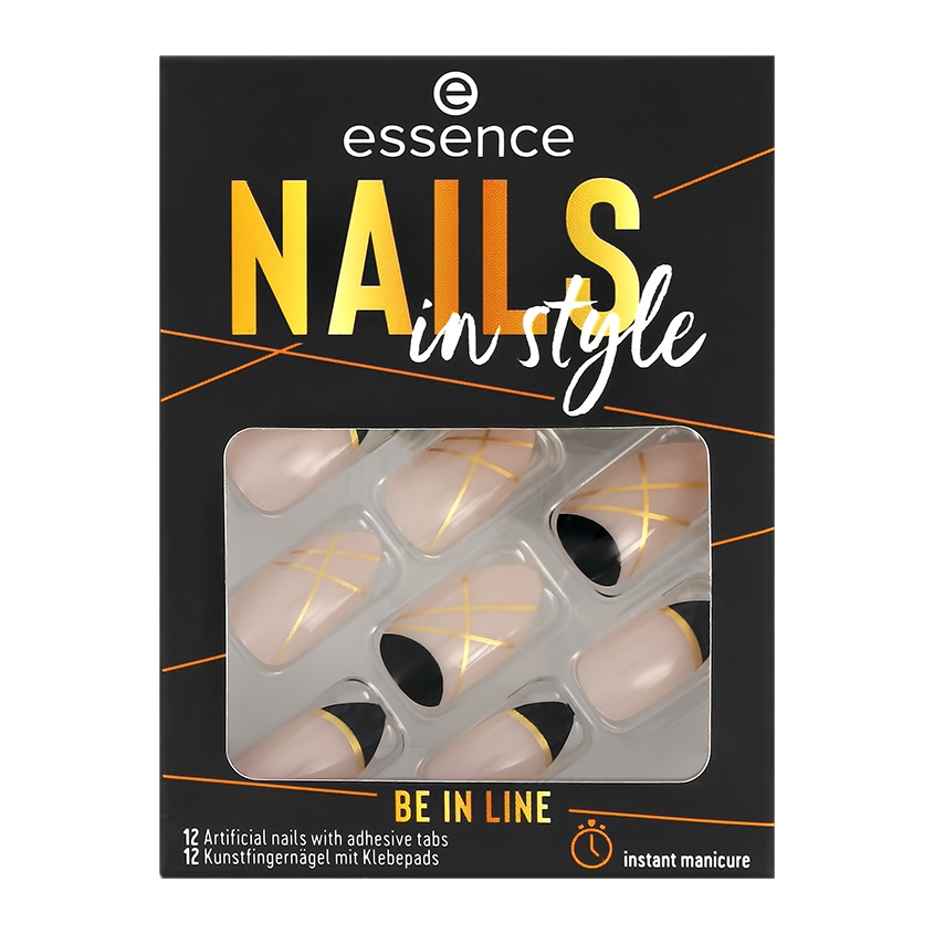 Дизайн ногтей Накладные ногти ESSENCE NAIL IN STYLE на клейкой основе тон 12