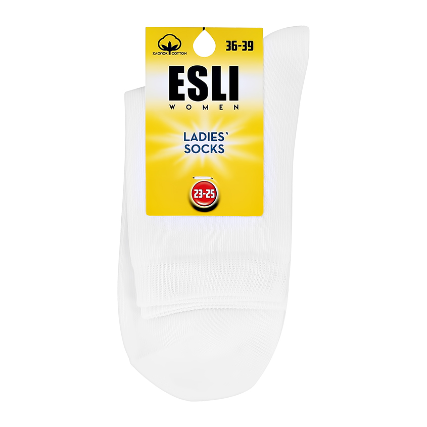 Носки женские `ESLI` белый (36-39) классические
