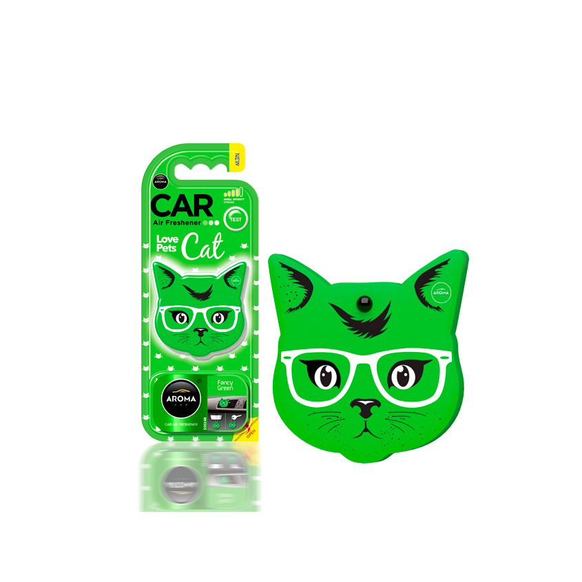 

Ароматизатор для машин AROMA CAR CAT Fancy Green 10,5 г