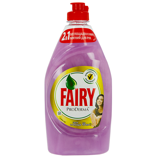 

Средство для мытья посуды FAIRY PRODERMA Шелк и орхидея 450 мл