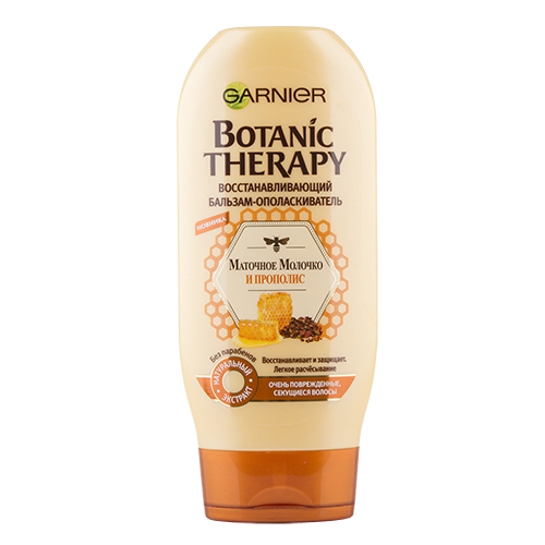 Бальзам-ополаскиватель для волос `GARNIER` `BOTANIC THERAPY` МАТОЧНОЕ МОЛОЧКО И ПРОПОЛИС восстанавливающий 200 мл