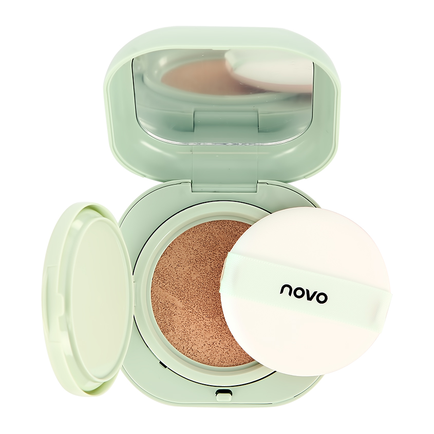 цена NOVO Основа-кушон тональная для лица NOVO LIGHT AIRY INVISIBLE CUSHION тон 02