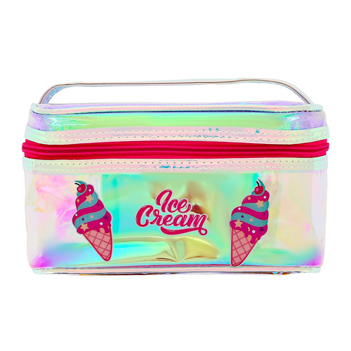 

Косметичка-сундучок LADY PINK CANDY голографическая