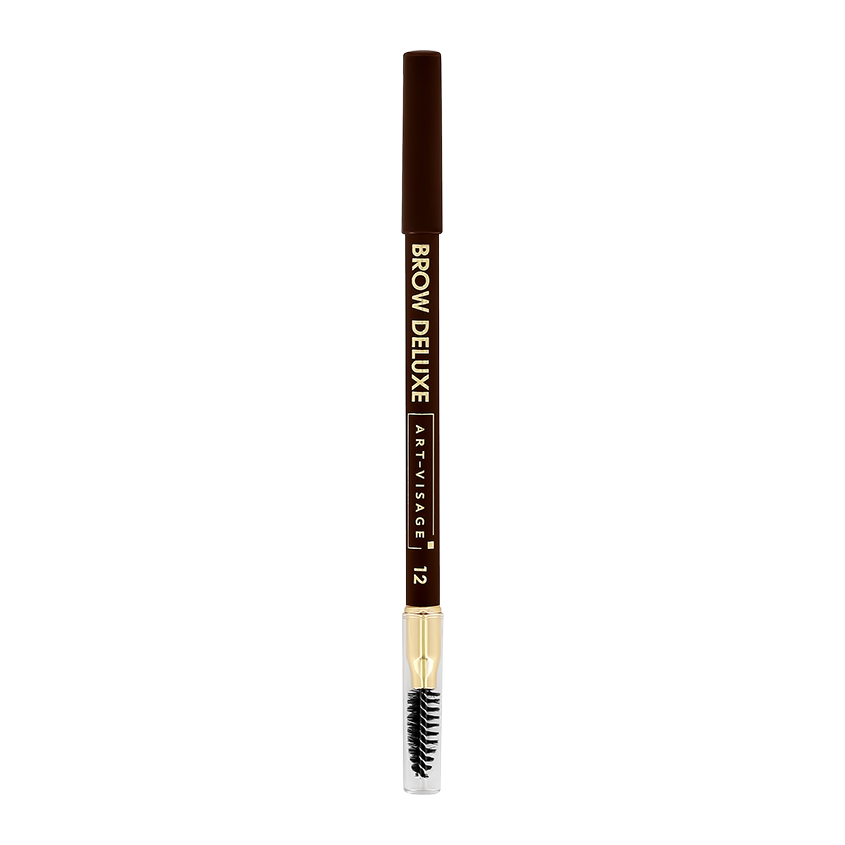 Карандаш для бровей ART-VISAGE BROW DELUXE пудровый тон 12 коричневый карандаш для бровей пудровый art visage brow deluxe тон 12 коричневый