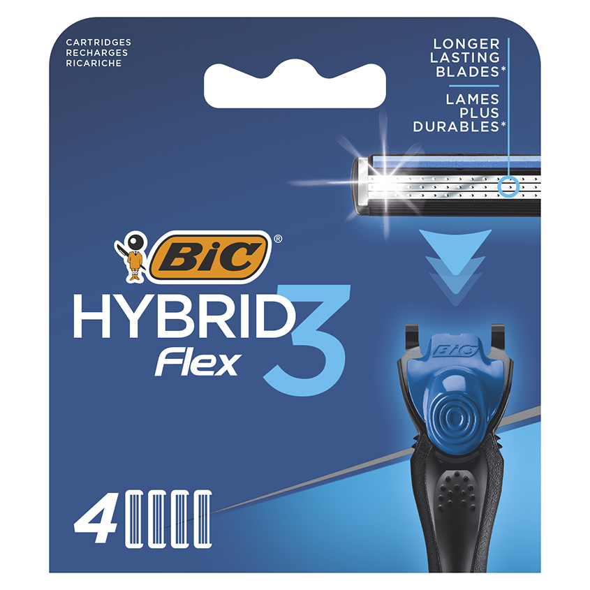 Кассеты для станка BIC HYBRID 3 FLEX 4 шт