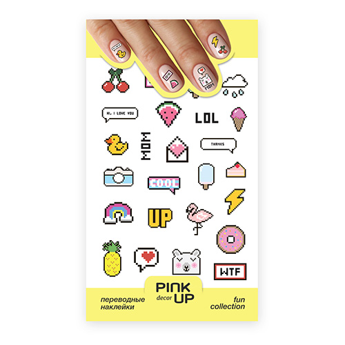 

Наклейки для ногтей PINK UP DECOR FUN переводные тон 769