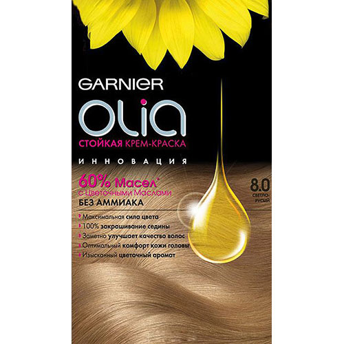 

Краска для волос GARNIER OLIA тон 8.0 Светло-русый