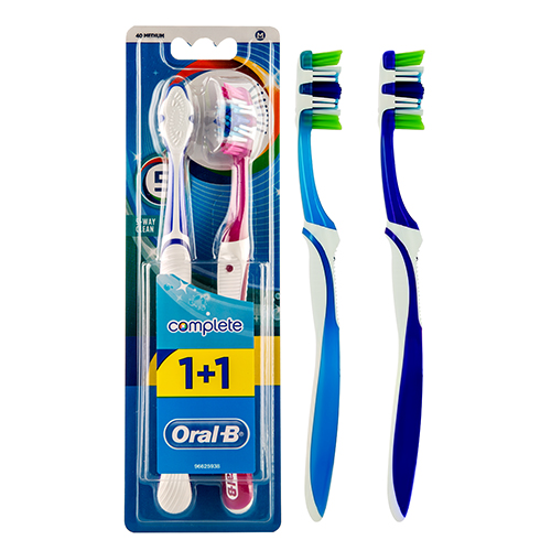 

Щетка зубная ORAL-B COMPLETE Пятисторонняя чистка средней жесткости 1+1