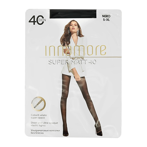 

Колготки женские INNAMORE SUPER MATT 40 den тон Nero р-р 5