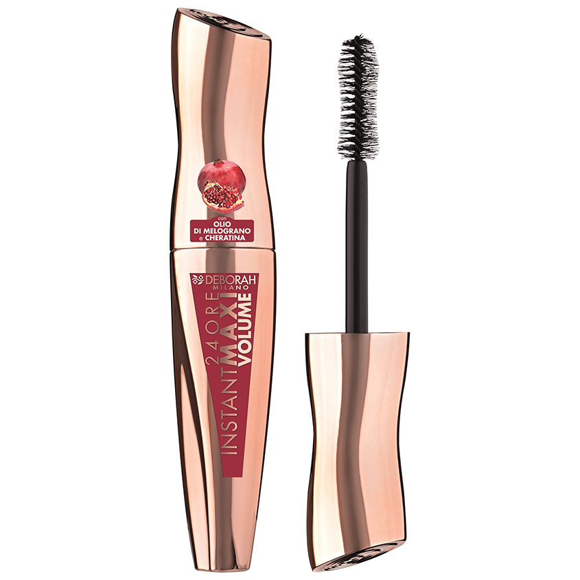 Тушь для ресниц DEBORAH 24 ORE INSTANT MAXI VOLUME MASCARA максимальный объем с гранатом тон черный