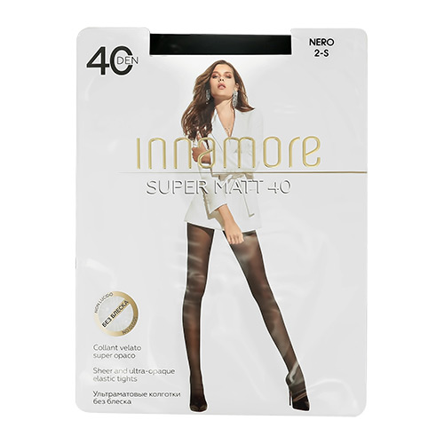 

Колготки женские INNAMORE SUPER MATT 40 den тон Nero р-р 2