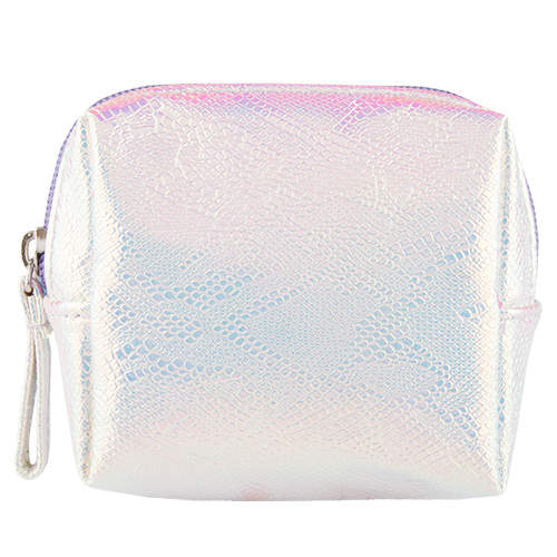 

Косметичка квадратная мини LADY PINK HOLOGRAPHIC белая