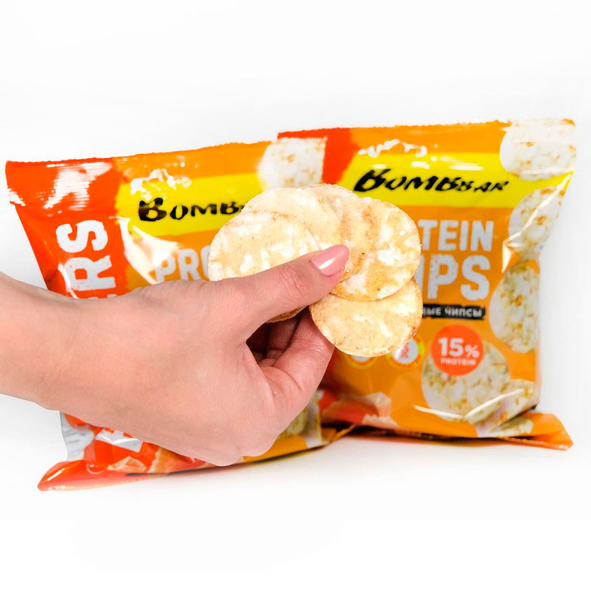 Чипсы цельнозерновые `BOMBBAR` со вкусом Нежный сыр 50 г