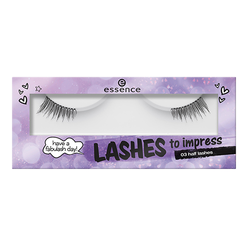 ESSENCE Накладные ресницы ESSENCE LASHES TO IMPRESS 03 half lashes накладные ресницы lashes to impress bundled single lashes no07