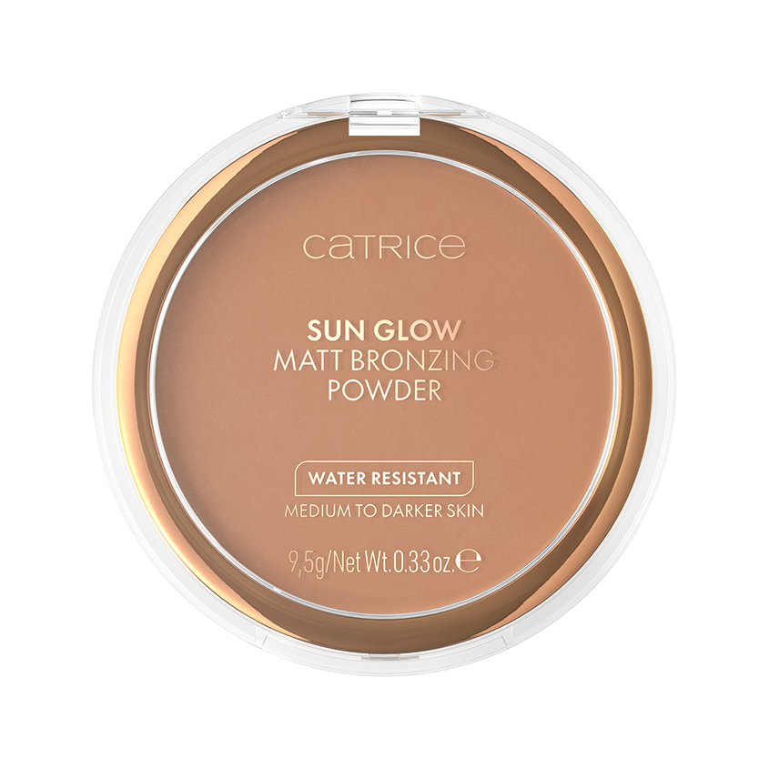 Пудра-бронзер компактная для лица CATRICE SUN GLOW MATT тон 035 с эффектом загара