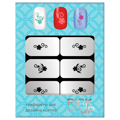 

Трафареты для ногтей PINK UP DESIGN NAIL DESIGN Цветы виниловые