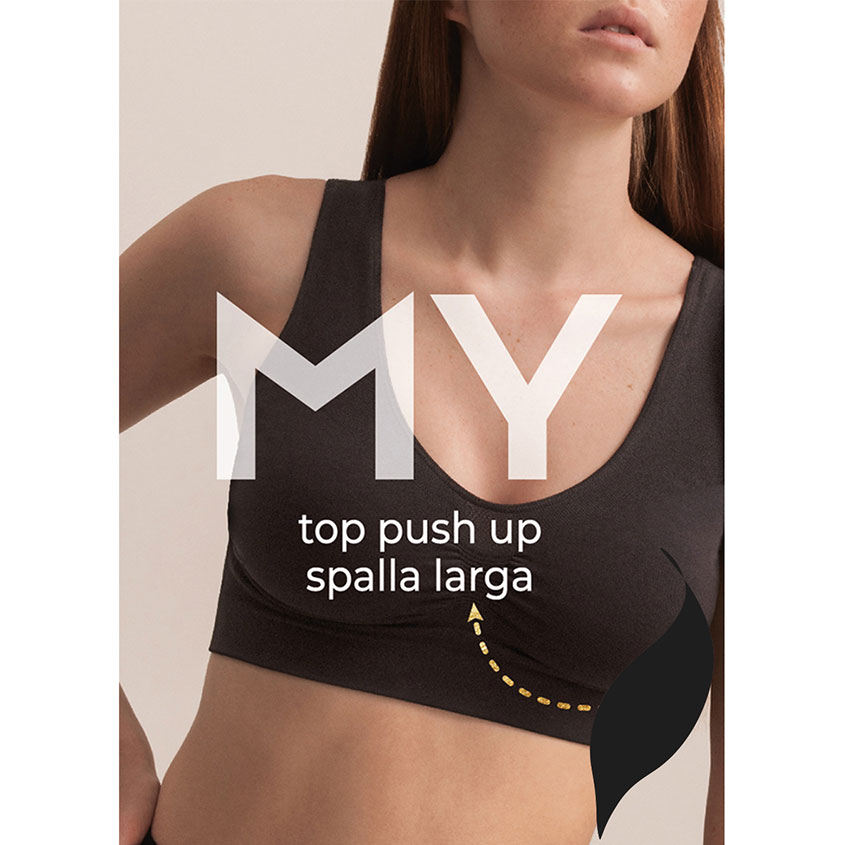 

Топ женский MIREY MY с моделирующим эффектом Push Up черный, 48 L