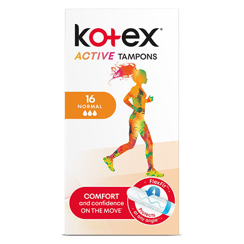 Тампоны KOTEX ACTIVE Normal 16 шт тампоны kotex active normal 16 шт