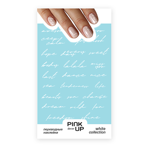 

Наклейки для ногтей переводные PINK UP DECOR WHITE COLLECTION тон 703