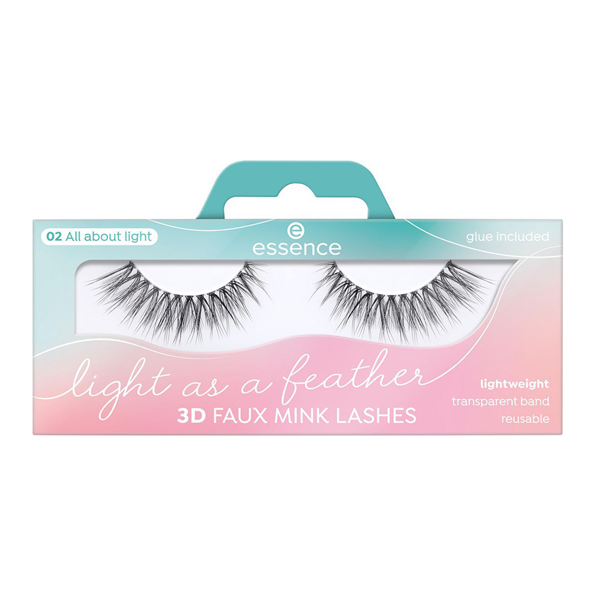 ESSENCE Накладные ресницы ESSENCE 3D FAUX MINK LASHES тон 02 ресницы накладные из искусственной норки 3 4 5 пар