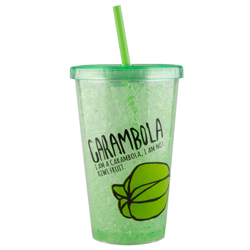 

Стакан для воды FUN с трубочкой Ice carambola 480 мл