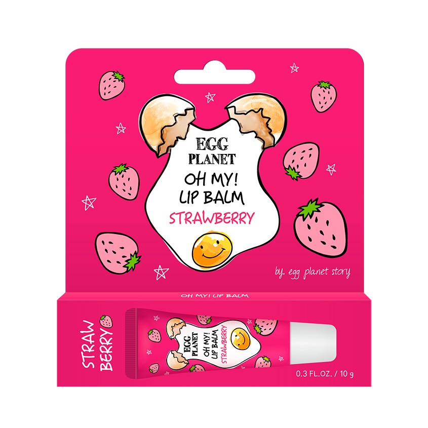 EGG PLANET Бальзам для губ EGG PLANET OH MY! LIP BALM Клубника увлажняющий 10 г