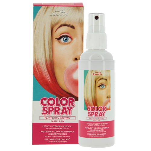 

Спрей для волос оттеночный JOANNA COLOR SPRAY Pastel тон розовый 150 мл