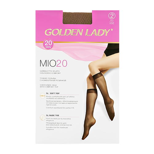 GOLDEN LADY Гольфы женские GOLDEN LADY MIO 20 den Daino 2 пары