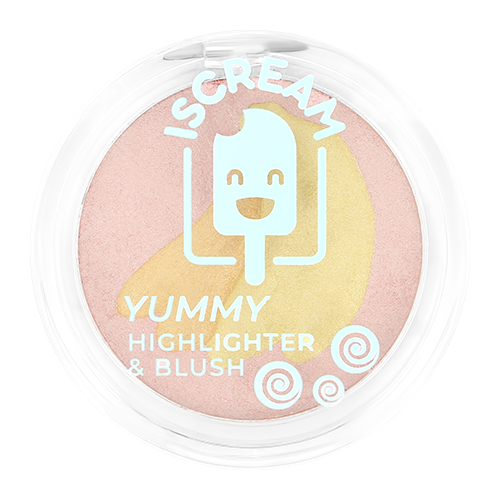 

Хайлайтер-румяна ISCREAM YUMMY 2 в 1 тон 02 banana party