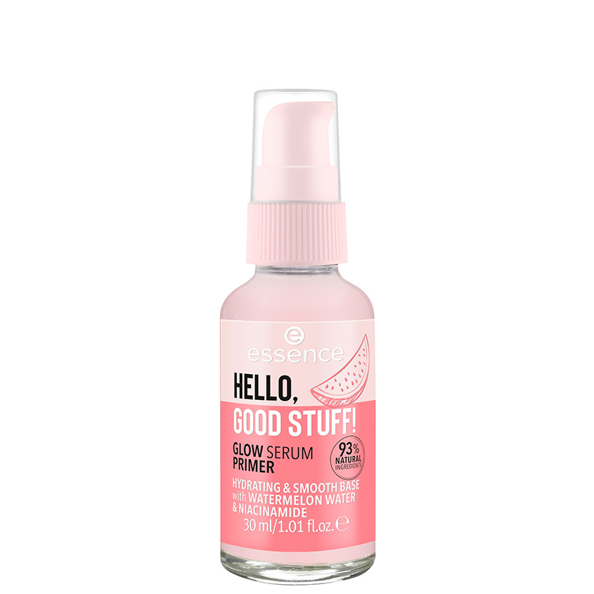 сыворотка праймер для лица hello good stuff glow serum primer 30мл Сыворотка-праймер для лица ESSENCE HELLO, GOOD STUFF! 30 мл