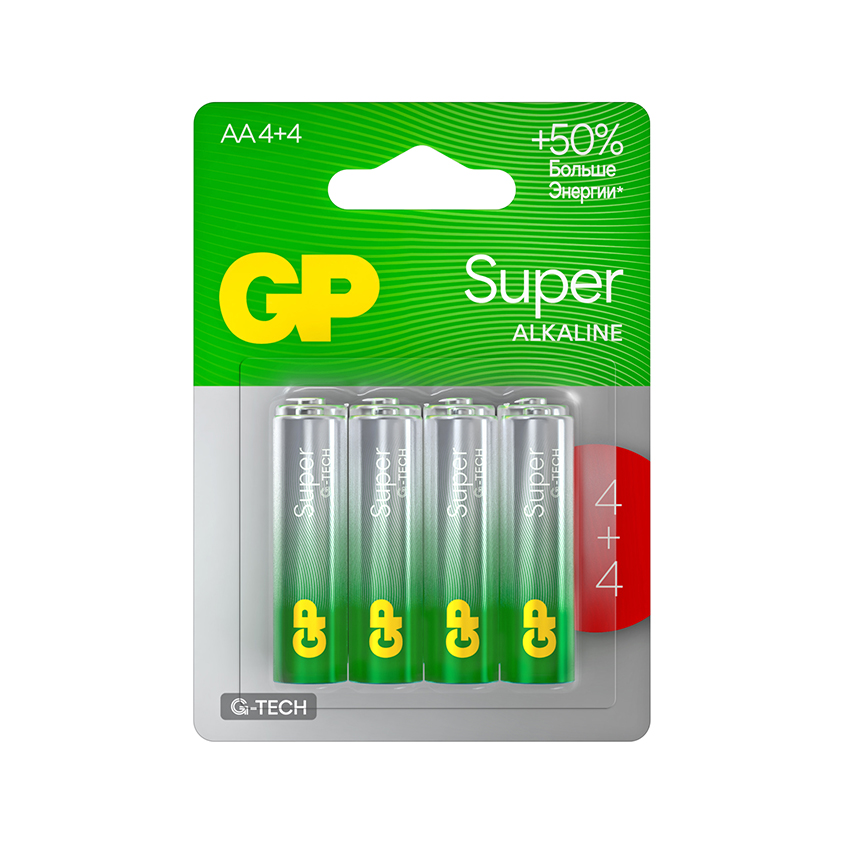 Батарейки GP SUPER ALKALINE АA 8 шт