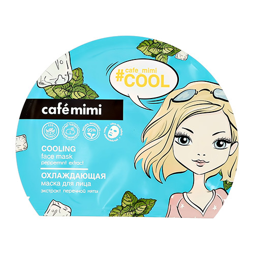 

Маска для лица CAFE MIMI охлаждающая с экстрактом перечной мяты 22 г
