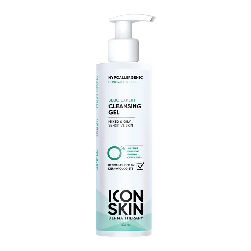 ICON SKIN Гель для умывания ICON SKIN очищающий для комбинированной и жирной кожи 150 мл очищающий крем гель для умывания c про и пребиотиками icon skin skinbiom 150 мл