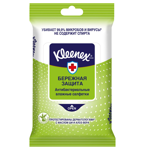 

Салфетки влажные KLEENEX Антибактериальные 10 шт