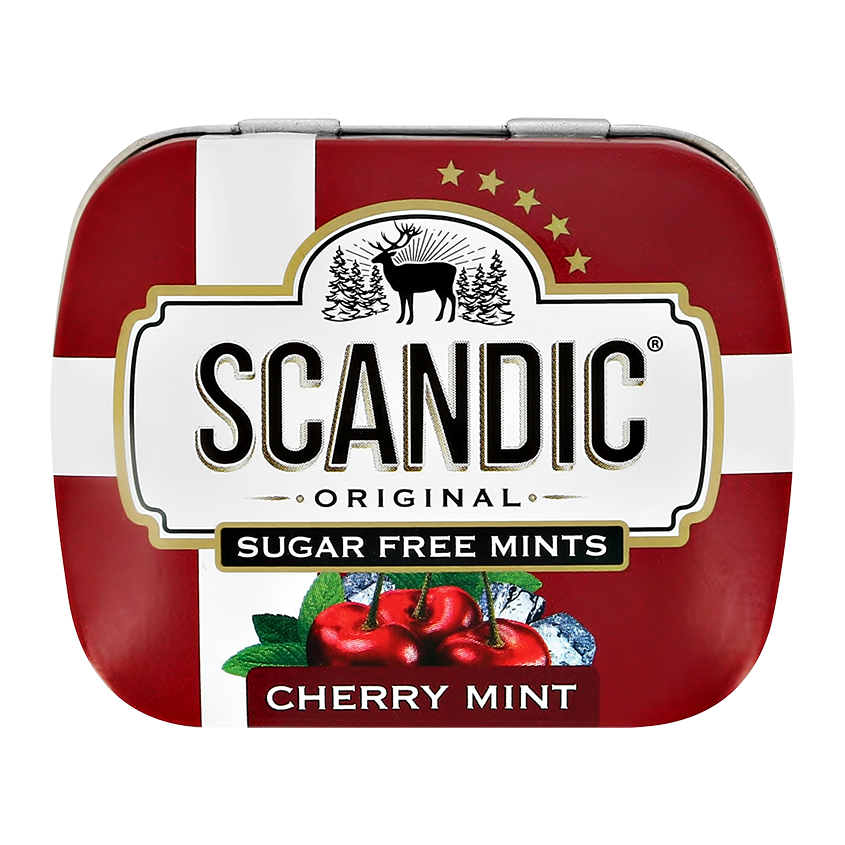 Освежающие драже `SCANDIC` `ORIGINAL` без сахара со вкусом вишня 14 г