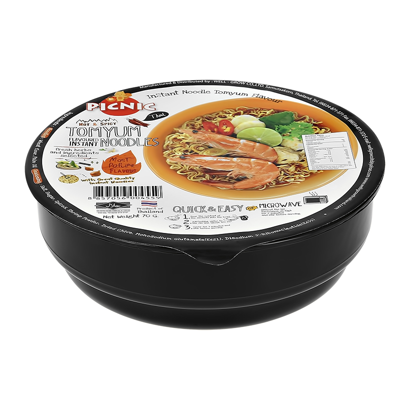 

Лапша быстрого приготовления PICNIC со вкусом том ям с креветкой 70 г