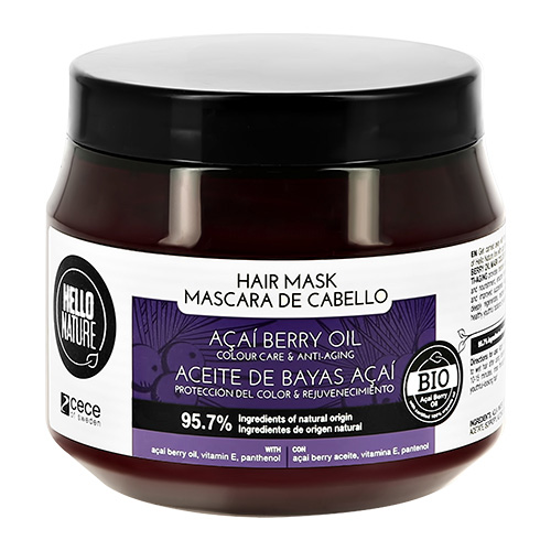 

Маска для волос HELLO NATURE ACAI BERRY OIL с маслом ягод асаи для окрашенных волос 250 мл