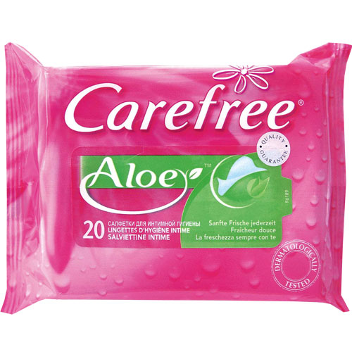 

Салфетки влажные для интимной гигиены CAREFREE Алоэ 20 шт