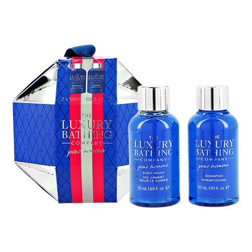 

Набор подарочный мужской THE LUXURY BATHING BY GRACE COLE POUR HOMME гель для душа 50 мл, шампунь для волос 50 мл